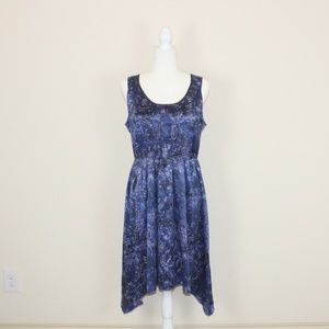 Vera Wang Sleeveless High Waist Floral Dress